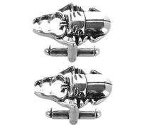 BESTonZON Cufflinks da Uomo a Forma, Bottoni Smoking, Lega di Zinco, Argento, Superficie Liscia, per Camicia e Abiti Uomo Eleganti, Occasioni Formali e Speciali