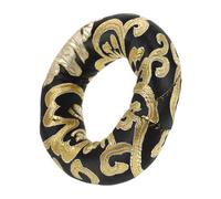 BESTonZON Cuscino Per Ciotola Tibetana Nero 12 Cm, Supporto Imbottito Per Ciotola Sonora Buddista, Tappetino Antiscivolo Per Campana Da Meditazione e Forniture Buddiste