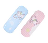 BESTonZON Custodia per Occhiali da Sole Unicorno 2 Pezzi Portatile Leggera Resistente Organizer da Viaggio per Studenti e Donne Custodia Rigida Colorata Antiurto