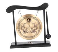 BESTonZON Decorazione Cinese Campana Gong Supporto da Tavolo Gong Decorazione Legno E Rame