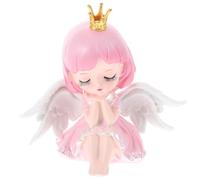 BESTonZON Decorazione per Torte Fatate per Bambine in Resina Rosa Statuina Angelo Bambina per Compleanni e Feste Cake Topper Elegante per Decorazioni di Compleanno e Shower