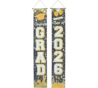 BESTonZON Decorazioni Festa Diploma Maturità Riutilizzabile e Oro in Poliestere e Abs, Installazione Rapida per Party di Laurea 2026 e Photobooth Raffinato