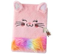 BESTonZON Diario Segreto per Peluche con Gatto Morbido e Blocco Note per Scrivere e Disegnare Taccuino Portatile Creativo per Bambine Regalo Compleanno Natale Rosa