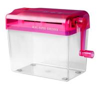 BESTonZON Distruggidocumenti Manuale da Tavolo Rosso Cestino Resistente All’Usura Piccolo e Portatile per Uso Domestico e Ufficio per Protezione Privacy e Distruzione Documenti