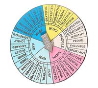 BESTonZON Emotions Wheel Badge in Lega Resistente Spilla Decorativa Portatile per Supporto Emotivo e Regalo Originale Accessorio Unico per Benessere Psicologico
