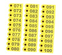 BESTonZON Etichette Identificative per Bestiame 100 Pezzi Targhette Auricolari Numerate per Animali Facili da Identificare per e Altri Animali da Allevamento