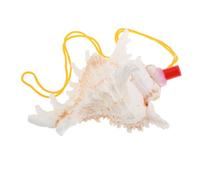 BESTonZON Fischietto Decorativo a Conchiglia Naturale 11-14 CM Cordino Fischietto a Corno Artigianale per e Uso Esterno Strumento Musicale e Oggetto D’Arredo per Viaggi e Turismo