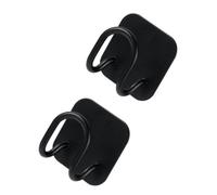 BESTonZON Ganci da Parete in Acciaio Inox Nero 2 Pezzi, Supporto per Tagliere e Portaoggetti Cucina senza Foratura, Appendiabiti Multifunzionali per Organizzazione Spugne e Utensili