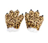 BESTonZON Guanti Artiglio Pelosi per Cosplay e Party Guanti Artiglio Animale Morbidi e Caldi Accessori Divertenti per Costumi Animali Uomo e Donna