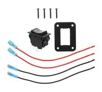 BESTonZON Interruttore a Bilanciere Reversibile 4 Pin 20a 12v per Pannello | Montaggio a Pannello, Kit Cavi Incluso, Rame Ferro Plastica, per Barca Rv e Attuatori Posteriori