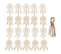 BESTonZON Kit Acchiappasogni in Legno Fai da Te 40 Pezzi Decorazioni da Appendere Non Finite per Camera da Letto Soggiorno e Feste Ornamenti Artigianali per e Creatività Manuale