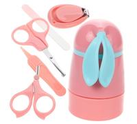 BESTonZON Kit Inossidabile e delle Cura Unghie Tagliaunghie, Forbici Lima, Pinzetta in Plastica e Acciaio Sicuro per Ragazzo, Ragazza per Genitori Nuovi