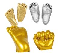 BESTonZON Kit Per Impronte Di Piede Kit Mano e Impronta Del Bambino Scultura Kit Impronta Bambino Giocattoli Ragazzo Kit Impronte Bambino Arredamento Orma Lancio Delle Malta Golden