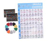 BESTonZON Kit per Principianti Ukulele con Adesivi Tastiera e Tabella Accordi Plettri per Diverse Tecniche Suono Strumenti Didattici per Adulti Apprendimento Facile e Veloce
