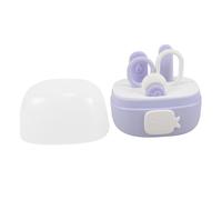 BESTonZON Kit Tagliaunghie per Bambini 4 Pezzi con Design Antipinch in Plastica a Forma di Cartone Animato, Set Sicuro la Cura delle Unghie di Neonati e Bambini con Custodia