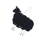 BESTonZON Lavagna Blackboard Decor a Forma di Pecora Doppia Faccia in Legno Nera Appesa e Supporto per Messaggi per Wall Decor in Casa