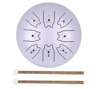 BESTonZON Lingua in Acciaio per Meditazione e Strumento Percussione Resistente in Lega Titanio e Legno per Principianti e Suono Nitido e Duraturo