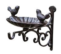 BESTonZON Mangiatoia per Uccelli da in Ghisa Vassoio Decorativo per Antiruggine e Facile da Installare Accessorio per Uccelli e Piante