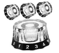 BESTonZON Manopole per Controllo Volume e Tono per Chitarra Elettrica e Basso, 4 Pezzi, in Acrilico, Design Semplice ed Elegante, Sostituzione Facile