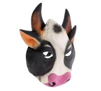 BESTonZON Maschera Mezza Faccia Mucca in Lattice Design Realistico e Copertura Completa, Comoda per Cosplay e Feste di Halloween per Adulti