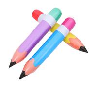 BESTonZON Matite Gonfiabili Giganti PVC Set da 3 Pezzi Colorate Giallo Blu Viola Decorazioni per Feste e Aula Giocattoli Extra Large a Forma di Matita per Foto e Ritorno a Scuola