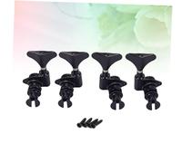 BESTonZON Meccaniche Per Ukulele Filo Sealed Sinistre e Facile Installazione Ferrules e Viti Tuning Pegs Per Ukulele e Basso Nero