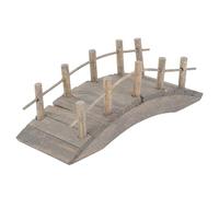 BESTonZON Mini Ponte a Volta in Legno 10 CM per Casa delle Bambole Decorazione Miniatura per Giardino e Accessori per Ornamenti Domestici Materiale Resistente e Compatto per Uso e