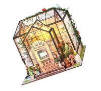 BESTonZON Modello Di Assemblaggio Della Stanza Dei Fiori Modello Architettonico Della Serra In Miniatura Kit Artigianale Per Casa In Miniatura