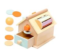 BESTonZON Montessori in Legno Casa con Palla e Moneta per Anni Sensoriale Educativo per Coordinazione Mano Occhio e Sviluppo Motorio