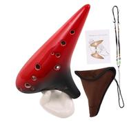 BESTonZON Ocarina in Ceramica Ac C per Principianti e Professionisti Accordatura Precisa Design Versatile per Performance Musicali Strumento Musicale Facile da Suonare con Stand Espositivo