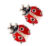 BESTonZON Orecchini Accessori Delicati a Forma di Coccinella Donna a Bottone in Lega Rosso per Animali per Viaggi di Lavoro e Feste