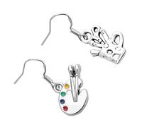 BESTonZON Orecchini Pendenti a Forma di Pennello per Artista e Studente D'arte, Gioielli Regalo per Insegnante, Accessorio Moda per Festival e Vita Quotidiana