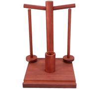 BESTonZON Organizer in Legno per Filati con Doppio Supporto Rotante Portafilo Multifunzionale per Uncinetto e Maglia Porta Gomitoli Antinodi per Uso Domestico e Te