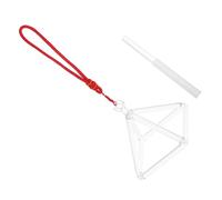 BESTonZON Ornamenti per la terapia del suono piccola piramide canora piramide sonora con bastone sospesa strumento di canto yoga Transparent