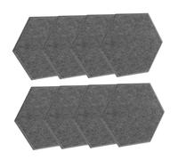 BESTonZON Pannelli Acustici Fonoassorbenti Esagonali 3D Set Da Feltro Scuro Per Trattamento Acustico e Decorazione Delle Pareti