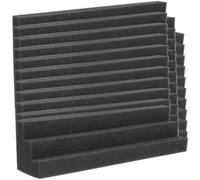 BESTonZON Pannelli Acustici Trapezoidali in Spugna Nero 12 Pezzi per Isolamento Acustico e Trattamento Sonoro in Home Theater e Sale Prove