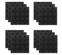 BESTonZON Pannelli Isolanti Acustici in Poliuretano 12 Pezzi per Insonorizzazione Potente e Assorbimento del Suono per Ambienti Audio e Teatri di Intrattenimento