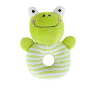 BESTonZON Peluche A Mano Rana Giocattolo Con Impugnatura Per Bambini Verde Giocattoli Per Bambini A Mano Per Bambini Puzzle La Campanella