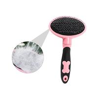 BESTonZON per Pettine Massaggiante Ergonomico Strumento per Toelettatura e Pulizia Antiscivolo Rosa con Puntini e Relax per Animali Domestici