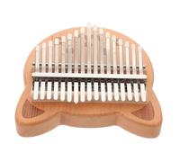 BESTonZON Pianoforte Da Pollice a 17 Toni Pollice Kalimba in Miniatura Piccolo Pianoforte a Pollice Pratica Kalimba Strumento Kalimba Calimba Domestica Pianoforte a Dita Di Legno Light Brown