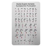 BESTonZON Piastra madre Braille Giochi Braille Scheda di Legno di Alfabeto Braille Prodotti per Persone con Disabilità Visuale Strumenti di insegnamento Braille Acciaio Inox Argento