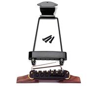 BESTonZON Ponte Regolabile Per Chitarra Jazz Corde Con Corda Nera e Sella Palissandro Facile Installazione e Regolabile Per Parti Strumenti Musicali