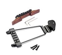 BESTonZON Ponte Regolabile Per Chitarra Jazz Corde Palissandro Con Corda Nera e Decorazioni Metalliche Accessorio Per Chitarra