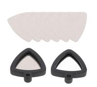 BESTonZON Porta Plettri per Chitarra in Silicone Resistente 2 Plettri Grandi Triangolari in Silicone in Metallo Accessorio per Chitarra Folk Elettrica Acustica e Basso per Musicisti