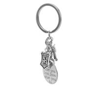 BESTonZON Portachiavi in Metallo Distintivo della Polizia e Manette, Accessorio Resistente per Chiavi Auto e Zaino, Decorazione Quotidiana per Collezionisti e Amanti della Sicurezza