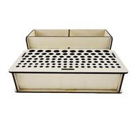 BESTonZON Portautensili in Legno per Artigianato in Pelle Scaffale per Utensili Fori di Diverse Dimensioni Portaoggetti per Utensili da Fai da Te e Cucito Manuale Organizzatore per