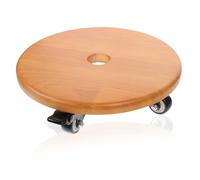 BESTonZON Portavaso Legno con Ruote per Piante Mobile da Facile da Spostare e Resistente per Fioriere e Bonsai