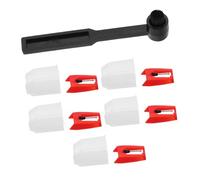 BESTonZON Puntine Diamante per Giradischi con Spazzola Pulizia per Fonografo Design Non Magnetico per Durata Estesa e Audio Nitido Accessori Sostitutivi per Puntina Dischi Vinile
