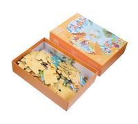 BESTonZON Puzzle Educativo in Legno per Animali della in Puzzle Rotondo Didattico per Sviluppo Coordinazione e Motricità Fine Adatto in Età Prescolare