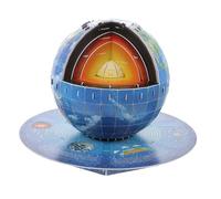 BESTonZON Puzzle Gioco Educativo 3d in Carta Blu Struttura della Terra per Ragazzi e Ragazze, Decorazione Stanza Fai da Te e Festa Scuola Decor per Ragazzo Ragazza